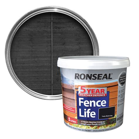 ronseal fence paint tudor black oak|ronseal wood fence stain.